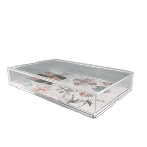 Customized acrylic box frame acrylic tray with insert