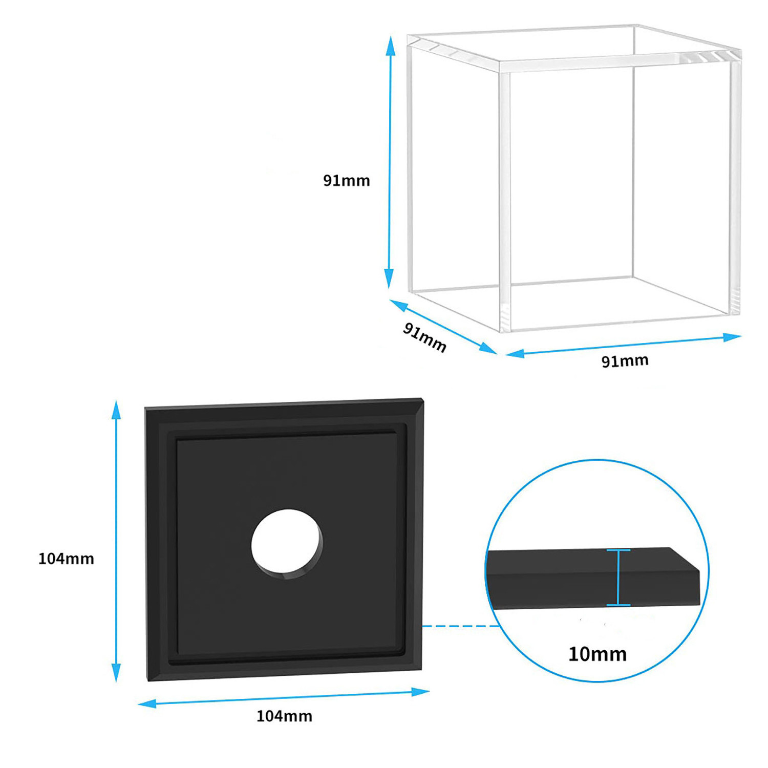 Custom  Clear Acrylic Baseball Display Case Acrylic Cube Baseball Holder Sports Memorabilia Display Box