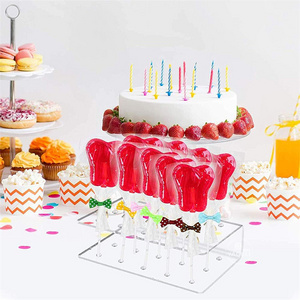 Clear Acrylic Cake Pop Stand Acrylic Lollipop Display Holder (24 Holes)