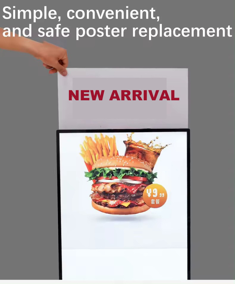 Menu price list slim advertising movie poster light box for Advertising Board Large Light Box Advertising