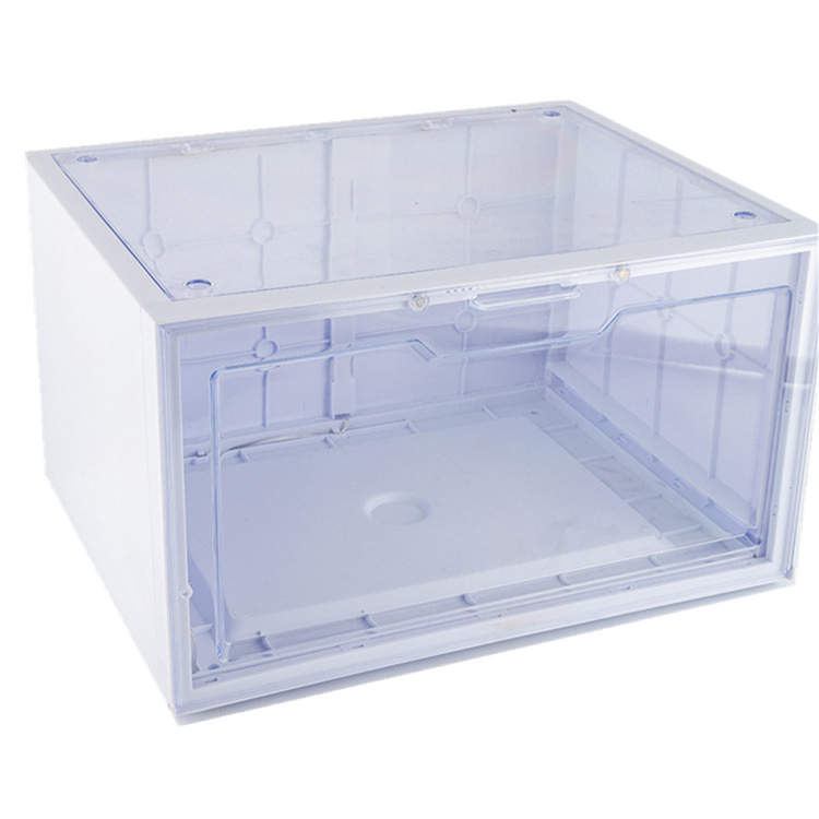 Sales shoe box acrylic high assembled acrylic shoe box For dustproof in the collection With led lights