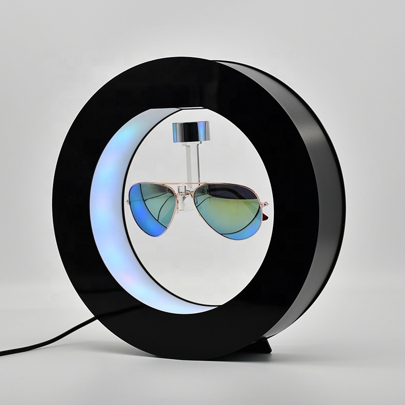 Sunglasses Display Rack Magnetic Levitation Display Rack Acrylic Luminous Rotation LED USB Recyclable