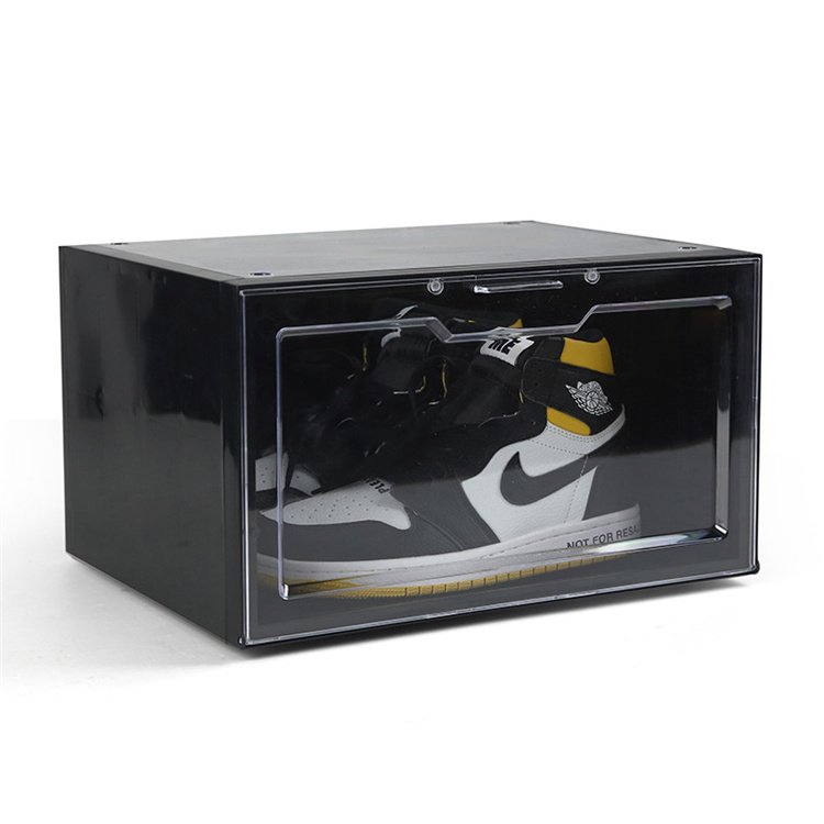 Sales shoe box acrylic high assembled acrylic shoe box For dustproof in the collection With led lights