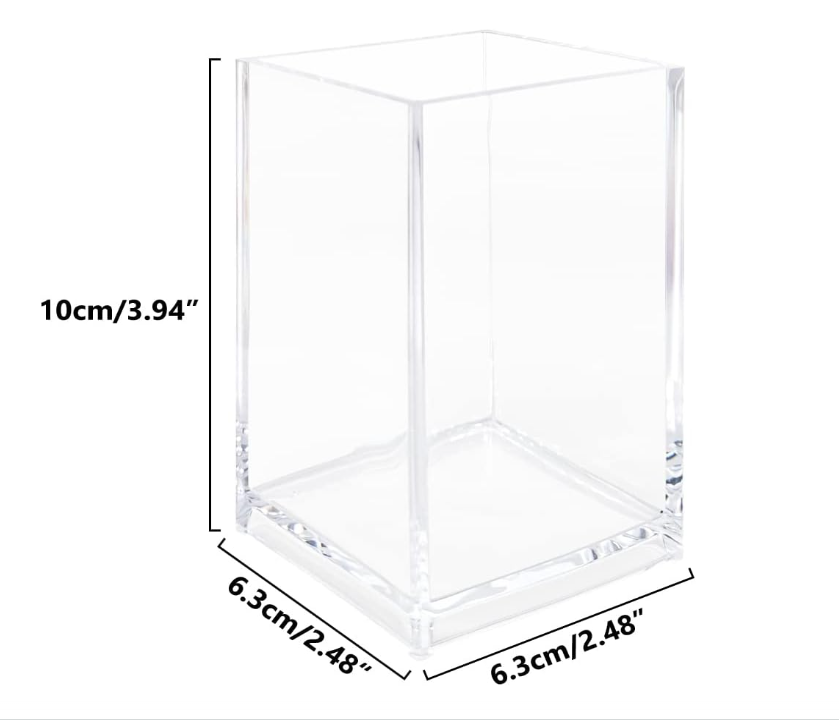 Acrylic Pencil Pen Clear Display Holder Stand For Makeup, Desk Accessories Office School ,Home Supplies Acrylic Pencil Holder