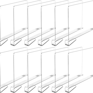 Clear Acrylic Shelf Dividers for Closet Shelf Organizer of Bedroom Kitchen Office Bathroom Organizer