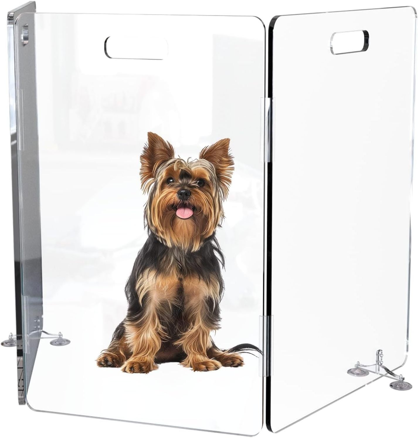 Large clear plexiglass pet indoor fence safe room divider