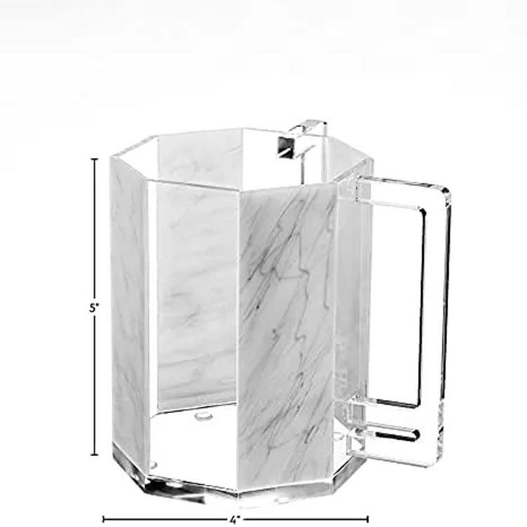 Marble double handle acrylic wash cup kosher Jewish lucite washing cup