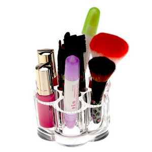 Acrylic Clear Makeup Cosmetic Brush Lipstick Stand Display Organizer Box Case