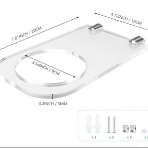 Wall Mount Acrylic Football Display Stand Ball Holder Invisible Clear Holder Shelf