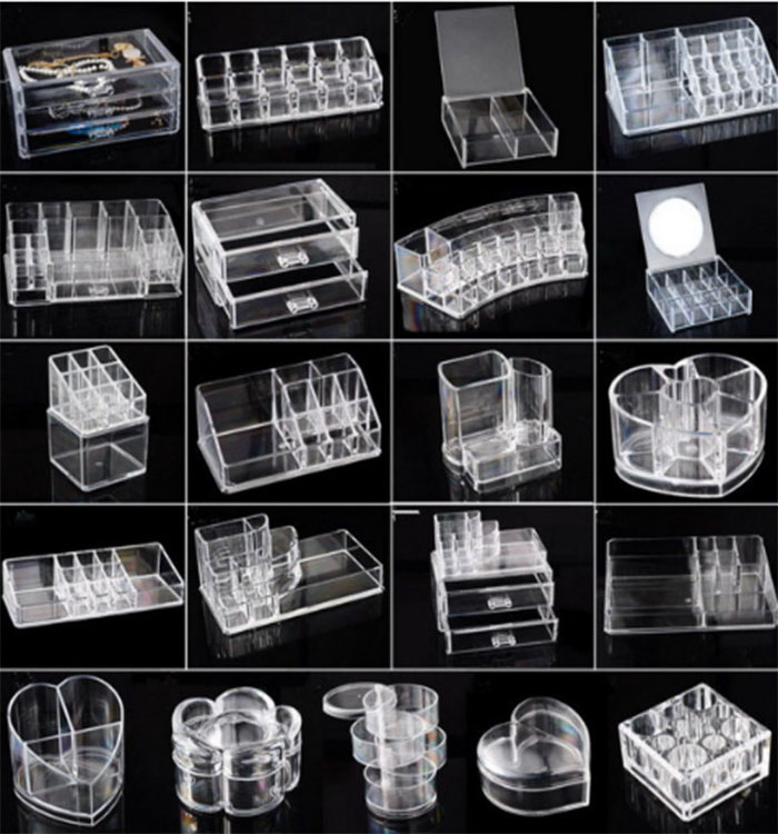 Acrylic Clear Makeup Cosmetic Brush Lipstick Stand Display Organizer Box Case