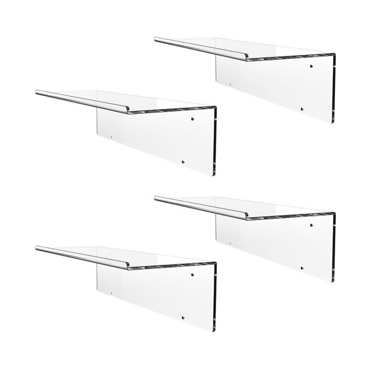 High Quality Factory Floating Shelves Wall Mounted Set Clear Acrylic Display Shelf