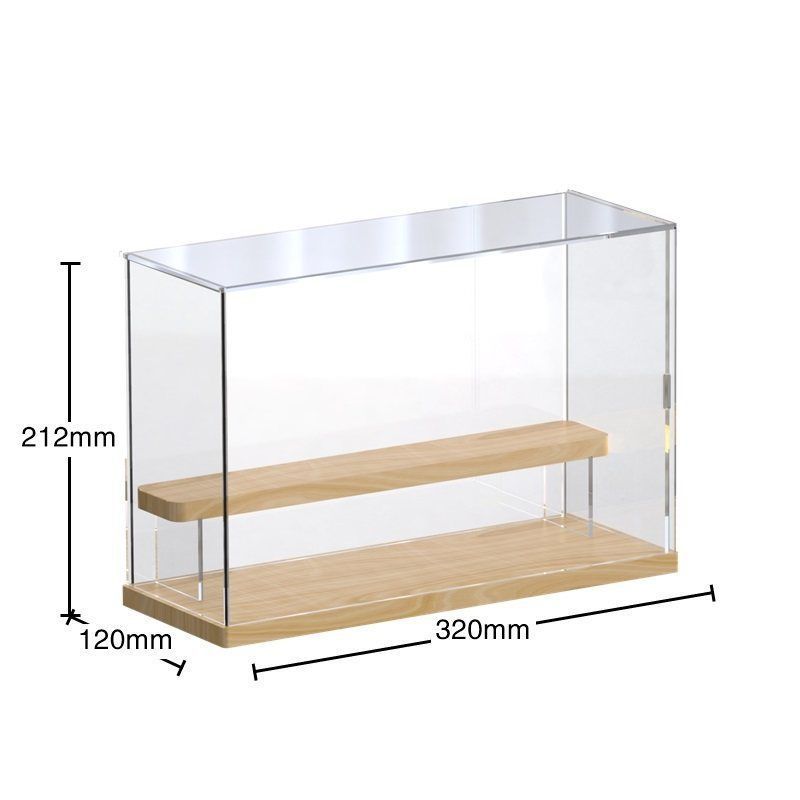 Multi-lLayer Clear Acrylic Display Case with Door Assemble Countertop Box Storage Cube Organizer Dustproof Protection Showcase