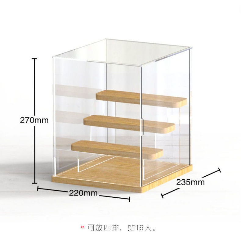 Multi-lLayer Clear Acrylic Display Case with Door Assemble Countertop Box Storage Cube Organizer Dustproof Protection Showcase