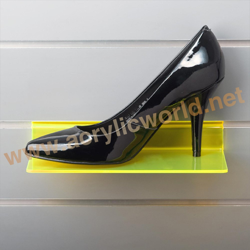 Acrylic Slatwall Shoe Wall Display, Acrylic Slatwall Shoe Wall Mount Acrylic Shoe Display Shelves, Wall Mount Shelf