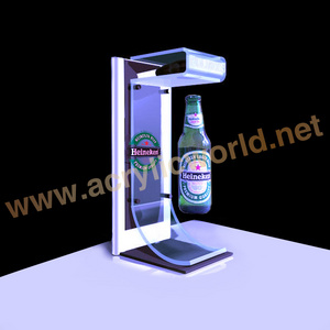 bottle glorifier display rack acrylic led wine rack/ table wine display /led wine display