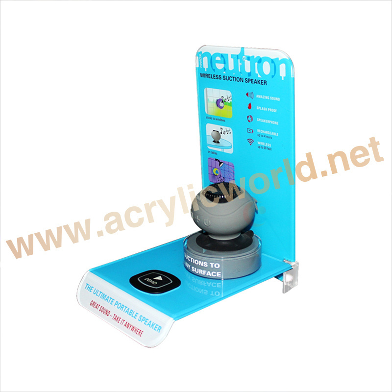 china factory acrylic speaker box / stand wholesale/acrylic headphone/earphone/display stand accessories display counter