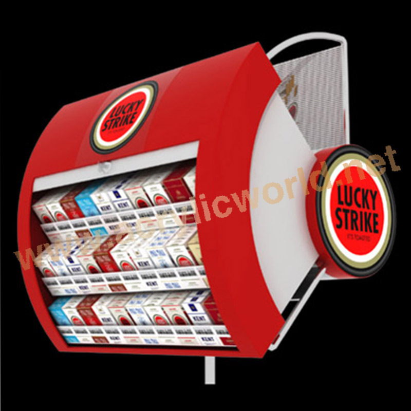 cigarette display acrylic cigarette stand with LED lights/cigarette display rack shelves