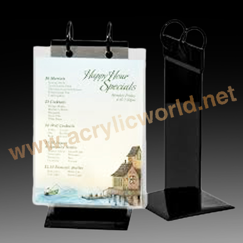 Factory V shape table stand menu holder/acrylic triangle sign/menu stand