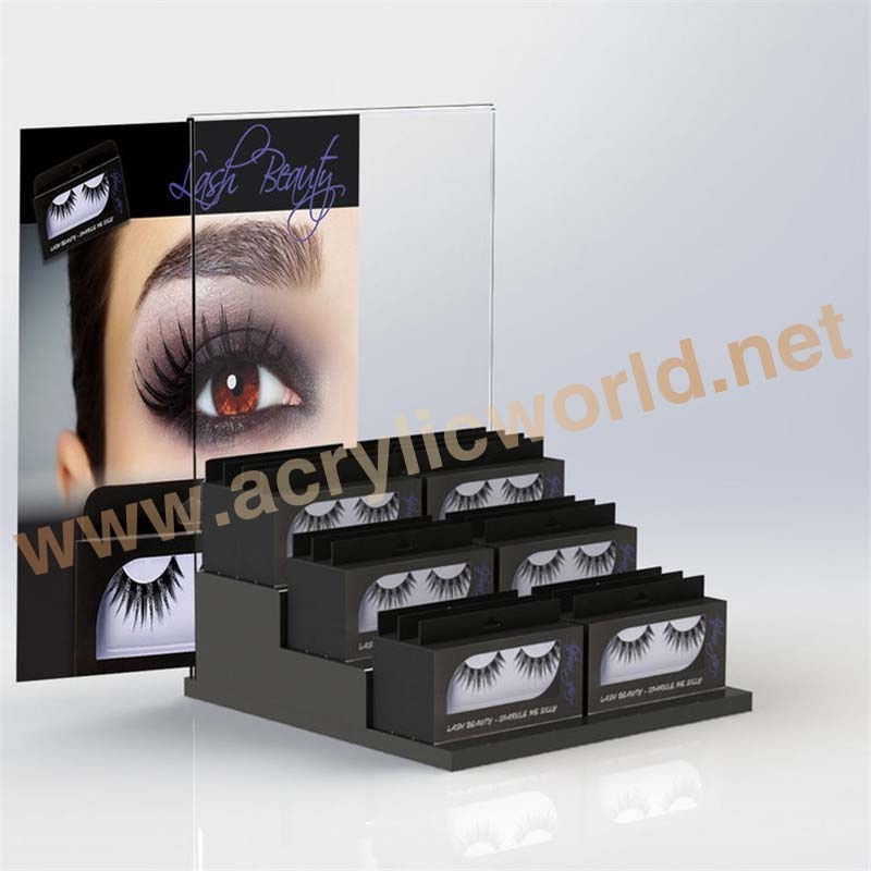 acrylic private eyelash display stand storage box/Manufacturer custom design acrylic eyelash display stand