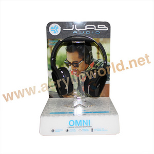 china factory acrylic headphone display counter customized perspex show stand for headset stand display store