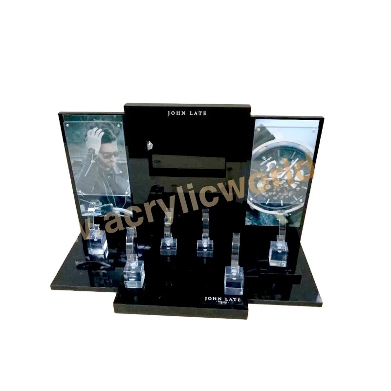 Shop acrylic counter watch display stand/acrylic watch rack/watch display stand for big brand