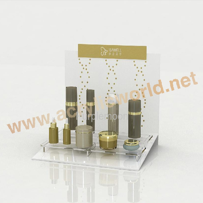 Manufacturer Custom Countertop Acrylic Perfume Bottle Display, Acrylic Plastic Makeup Display Stands