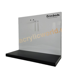 wholesale popular fashionable acrylic wallet display/ Bag/Handbag /Purse play Stand,Black Desktop Bag Display   with hooks