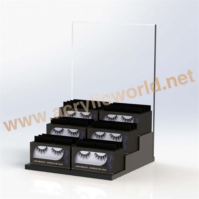 acrylic private eyelash display stand storage box/Manufacturer custom design acrylic eyelash display stand