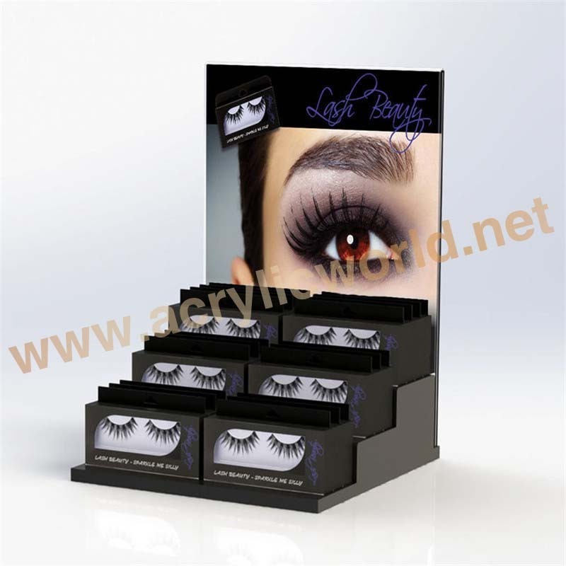 acrylic private eyelash display stand storage box/Manufacturer custom design acrylic eyelash display stand