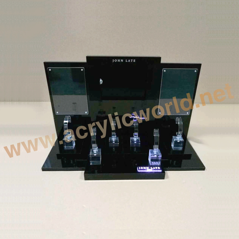 Shop acrylic counter watch display stand/acrylic watch rack/watch display stand for big brand