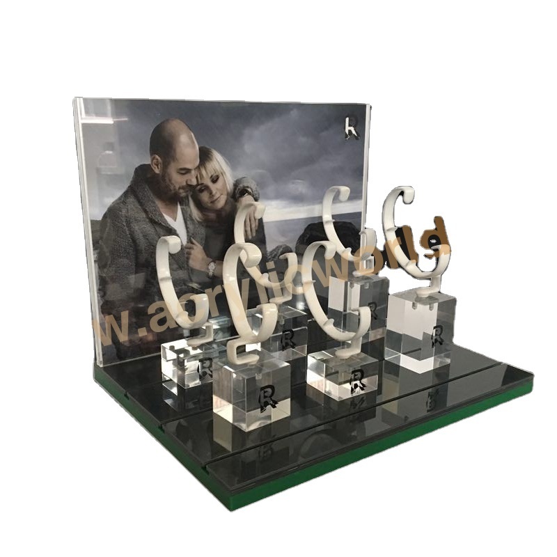 Customized Custom countertop acrylic perspex watch stand display counter