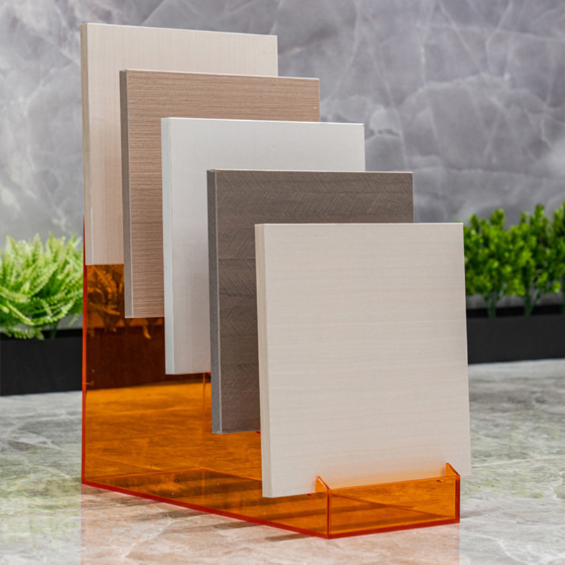 Exquisite Design Granite Marble Display Shelf Acrylic Stone Tile Sample Display Rack