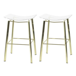 Modern Design Customized Stainless Steel Acrylic Counter Height Stools for Bar, Kitchen