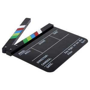 Dry Erase Acrylic Movie Directors Clapboard Film Slate Cut Action Scene Clapper Board