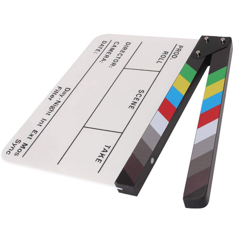 Wholesale Acrylic Professional Clapper Board For TV Film Home Movie Action Scene Director Film Clapboard