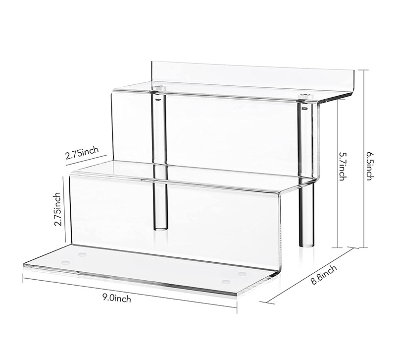 Perfume Cupcake Organizer Stand 3 Tier Clear Acrylic Display Riser Shelf for Pops & Toys Figures