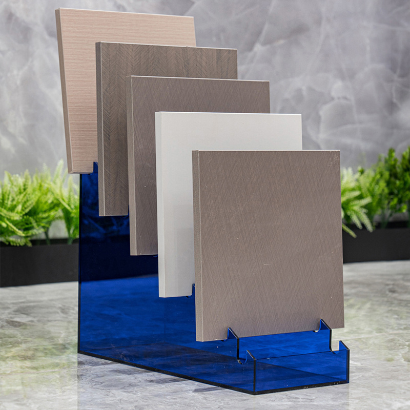 Exquisite Design Granite Marble Display Shelf Acrylic Stone Tile Sample Display Rack