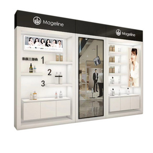 Fashionable Customized Supermarket Cosmetic Retail Display Shelf with Light