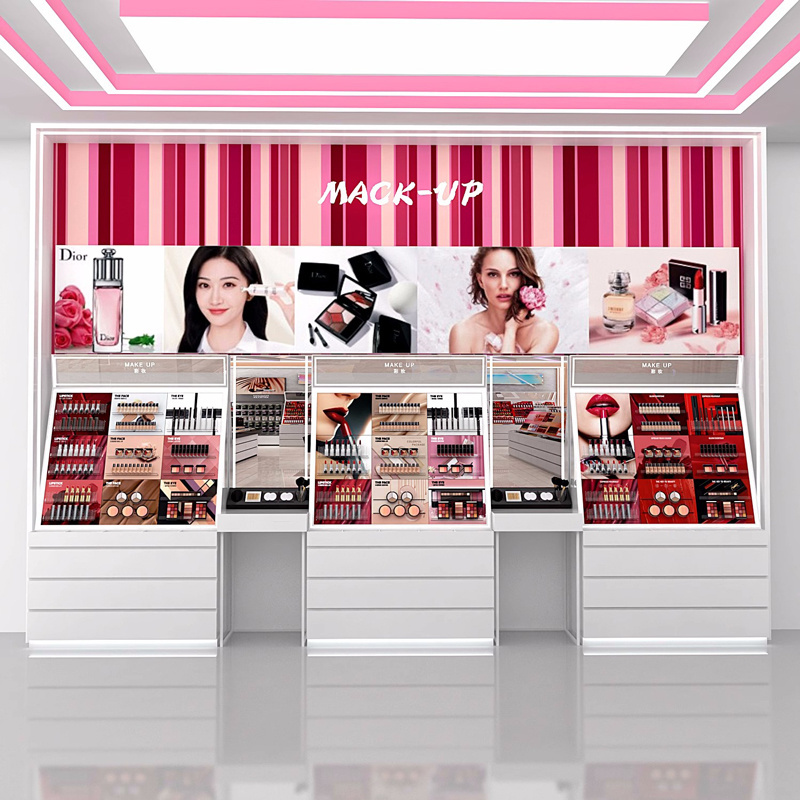 Cosmetics Beauty Shop Skincare Store Wall Shelf Beauty Salon Makeup Display Cabinet Shelves