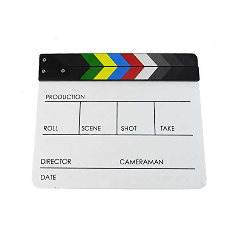 Wholesale Acrylic Professional Clapper Board For TV Film Home Movie Action Scene Director Film Clapboard