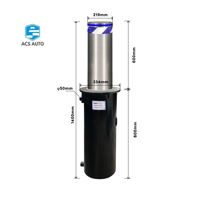 Automatic Manual Gas Actuator Rising Retractable Bollards Safety Barricade Road Barrier Bollard