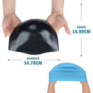 Seamless 3D Silicone Swimming Cap 3D swim cap Dome swim cap with customized logo