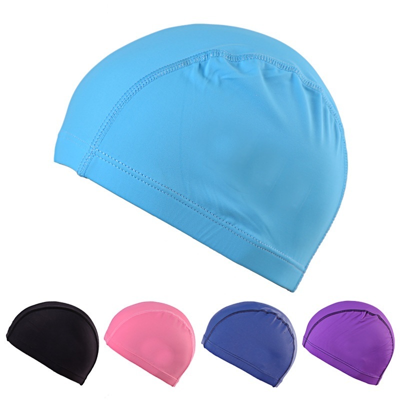 Various Color Nylon swim hats Spandex Swim hats Fabric Swimming hats With Customized Logo