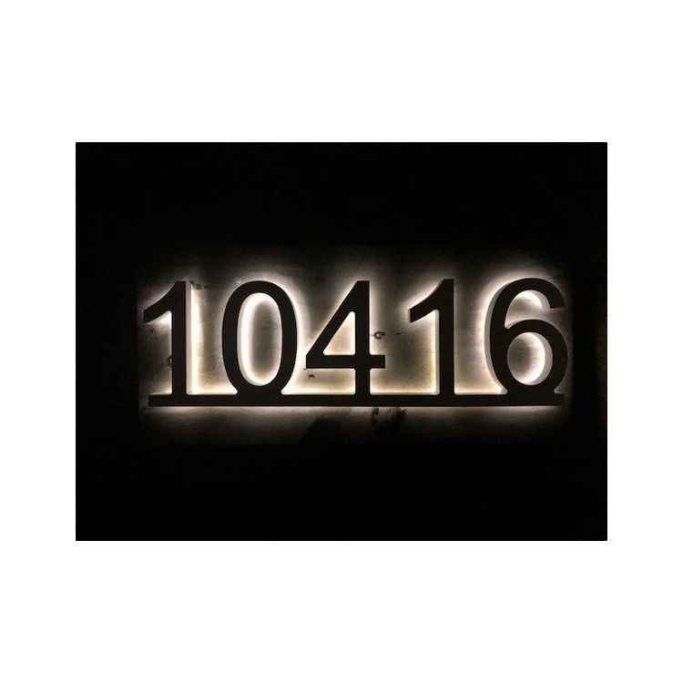 Custom BackLit Signs Light up House Numbers Address Sign