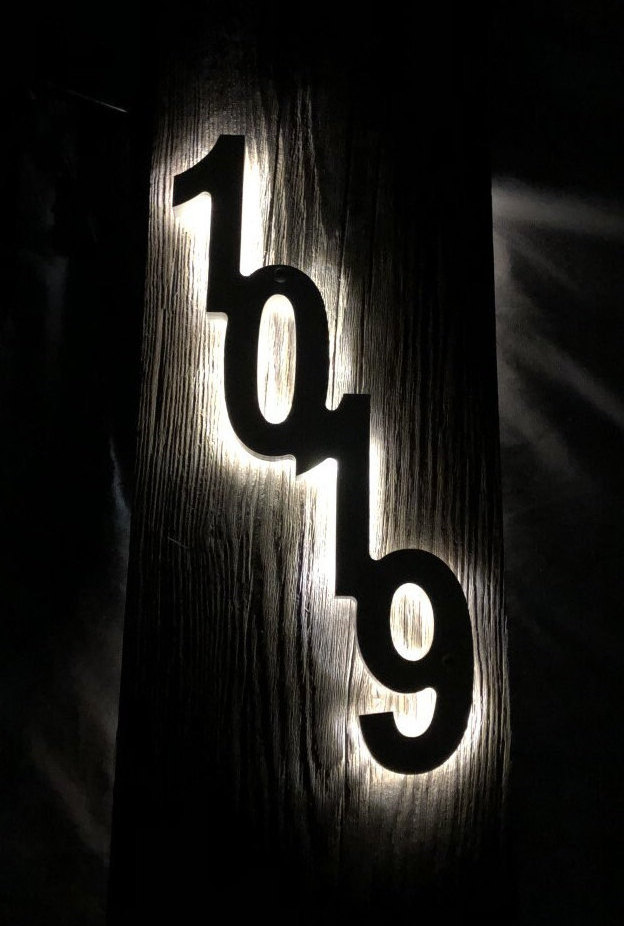 Custom BackLit Signs Light up House Numbers Address Sign