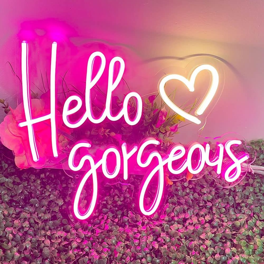 Custom Hello Beautiful Neon Sign for Girls Bedroom Wedding Party decor