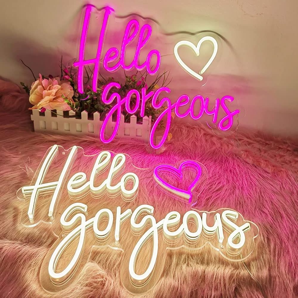 Custom Hello Beautiful Neon Sign for Girls Bedroom Wedding Party decor