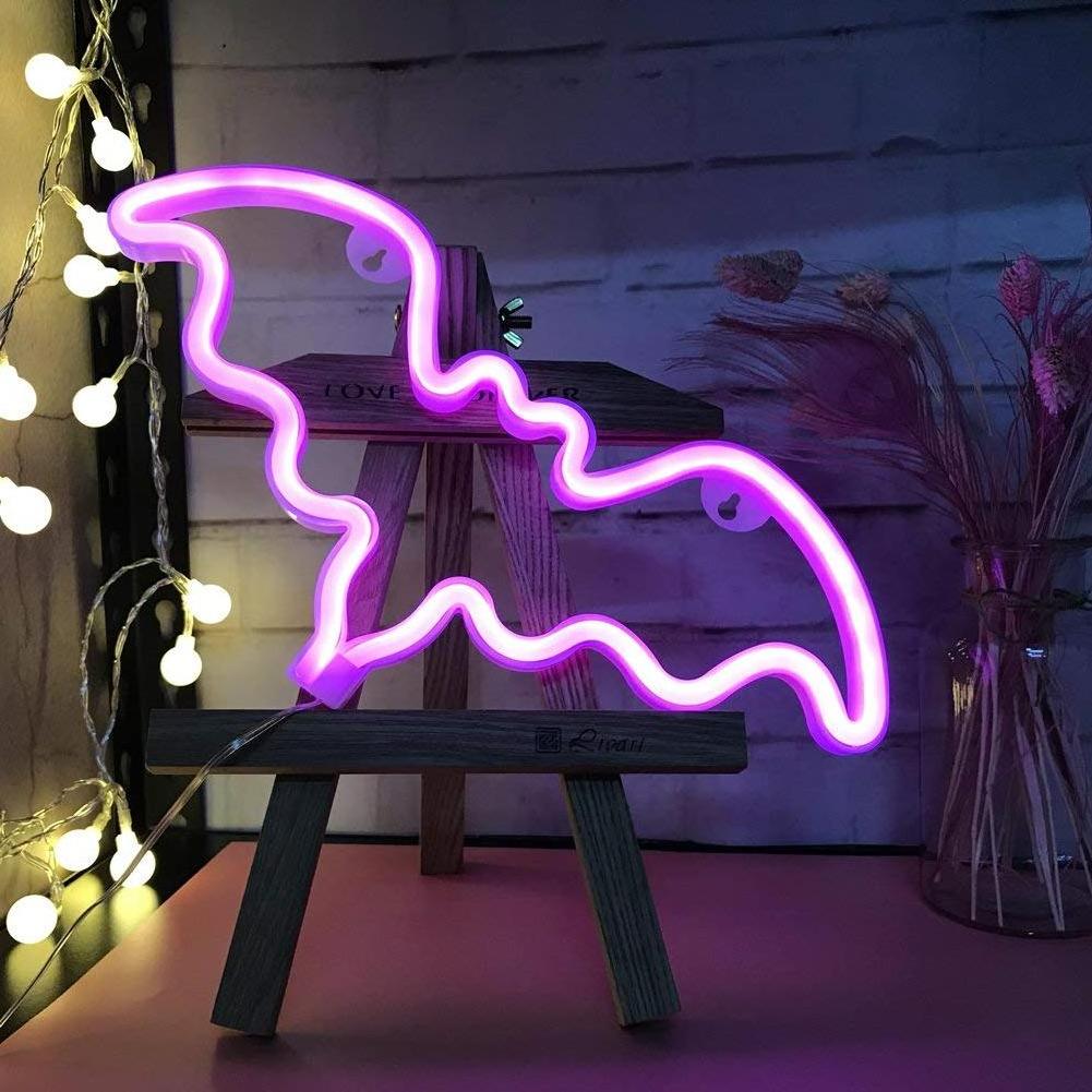 Halloween Decoration Neon Lights Neon Bat LED Light for Halloween Party