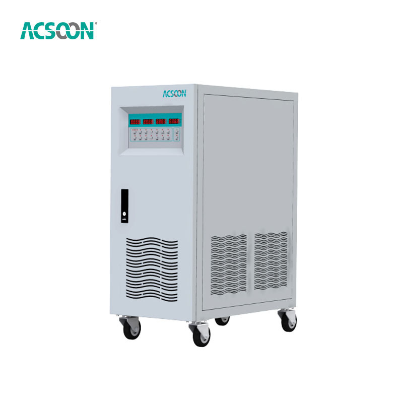 Acsoon 100kVA three phase ac voltage stabilizer servo motor AVR static silicon controlled voltage regulator