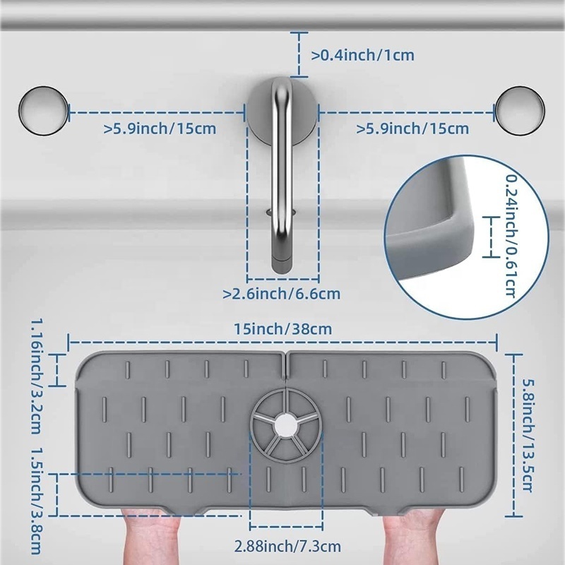 silicone sink draining pads behind faucet silicone sink faucet splash guard kitchen faucet water catcher mat tray